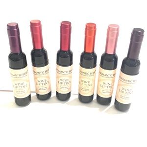 Lot of 6 Wine Lip Tint Assorted Colors Waterproof Lip Gloss